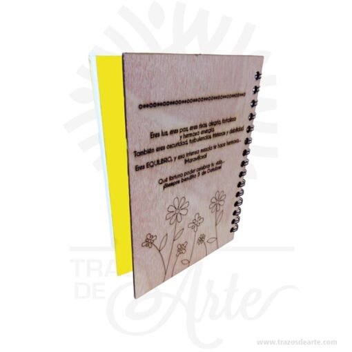 Cuaderno madera con personalización dos caras
