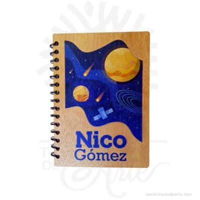 Cuaderno madera con personalización