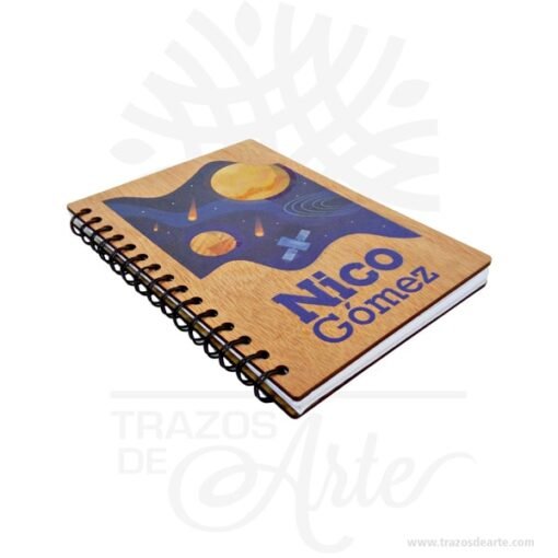 Cuaderno madera con personalización