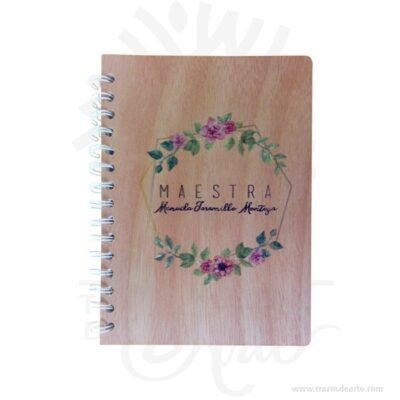 Cuaderno tapas rígidas en madera