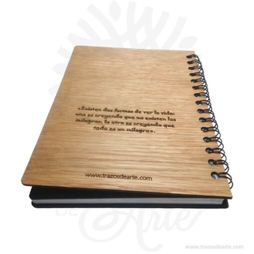 Cuaderno madera para personalizar