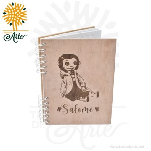 Cuaderno madera bicicleta para personalizar