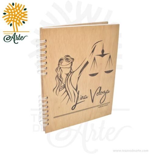 Cuaderno madera bicicleta para personalizar