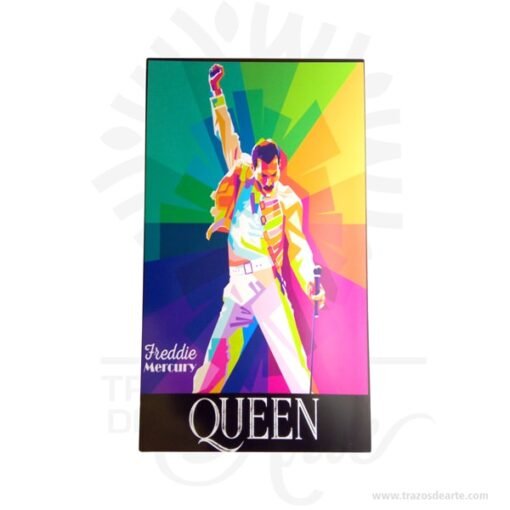 Cuadro personalizado Freddie Mercury – Queen  de 70 x 40 x 3 cm
