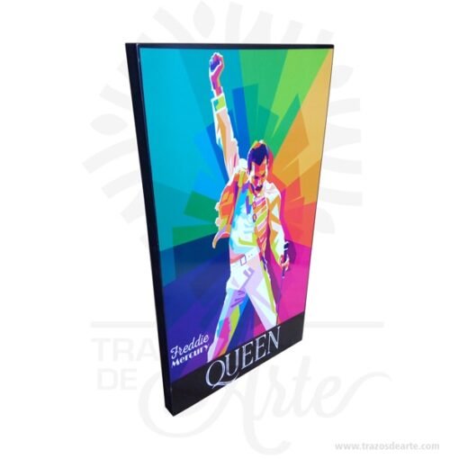 Cuadro personalizado Freddie Mercury – Queen  de 70 x 40 x 3 cm