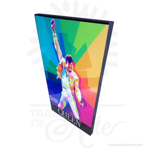 Cuadro personalizado Freddie Mercury – Queen  de 70 x 40 x 3 cm