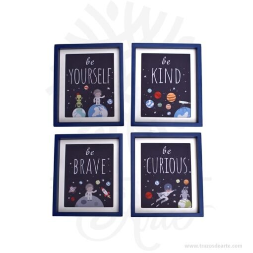 Cuadros Infantiles en MDF Pack x4