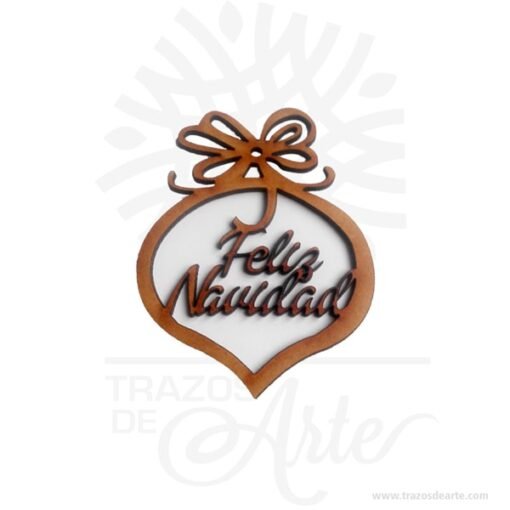 Decoración para árbol de Navidad 7 adornos colgantes en madera MDF de 3mm
