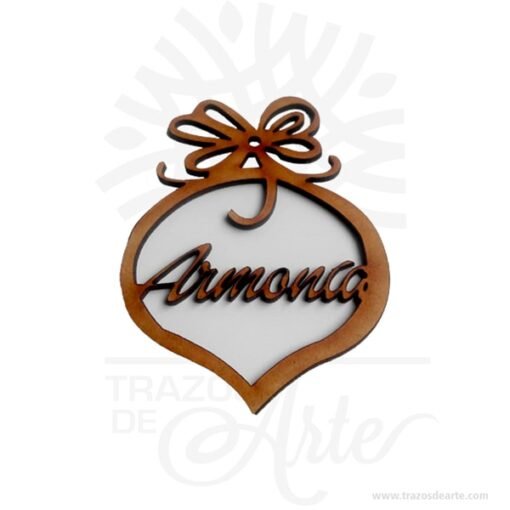 Decoración para árbol de Navidad 7 adornos colgantes en madera MDF de 3mm