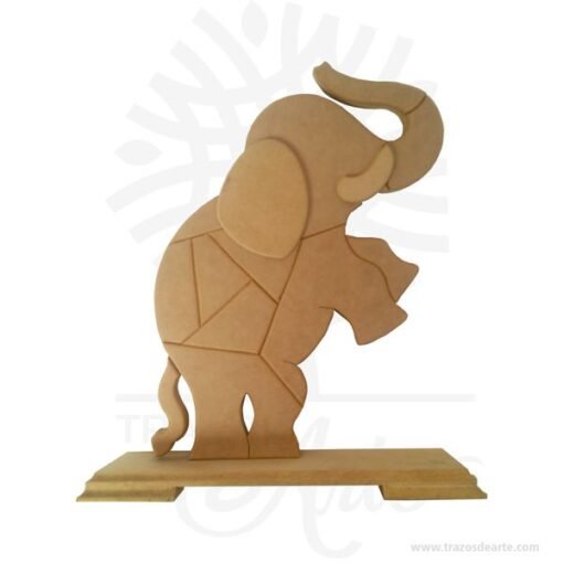 Elefante en madera MDF crudo proyecto