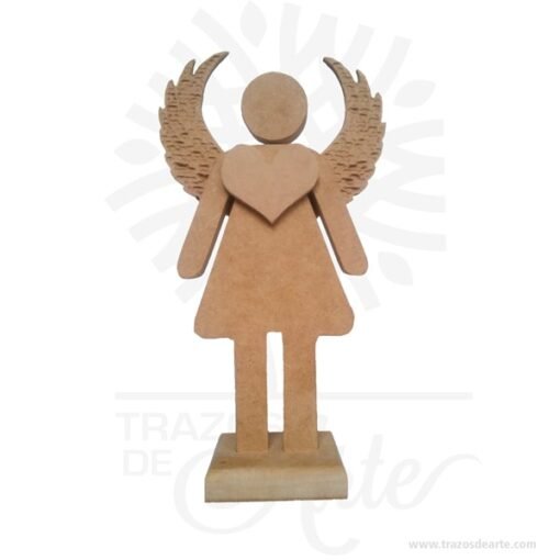 Figura ángel mujer en madera MDF 18 mm