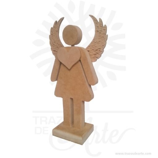 Figura ángel mujer en madera MDF 18 mm
