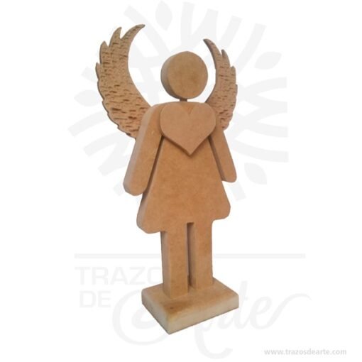 Figura ángel mujer en madera MDF 18 mm