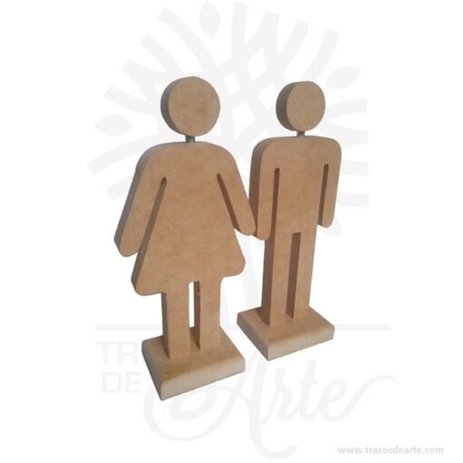 Figuras pareja mujer y hombre en MDF 18 mm