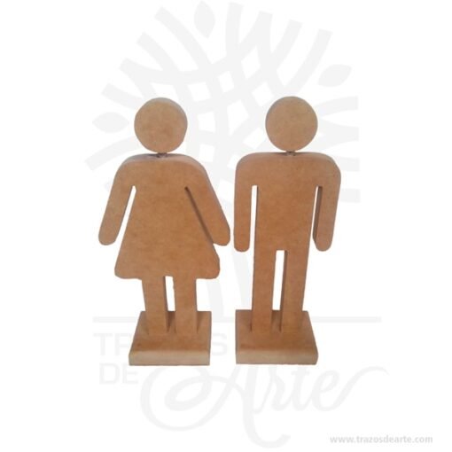 Figuras pareja mujer y hombre en MDF 18 mm