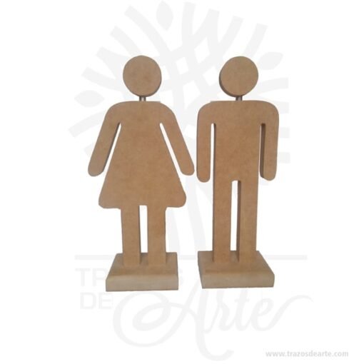 Figuras pareja mujer y hombre en MDF 18 mm