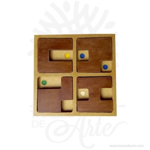 Juego Concéntrese en MDF 21 x 21 cm