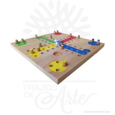 Ludo Parchís Juego de Mesa de Madera de Pino
