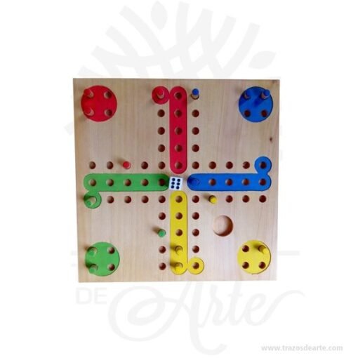Ludo Parchís Juego de Mesa de Madera de Pino