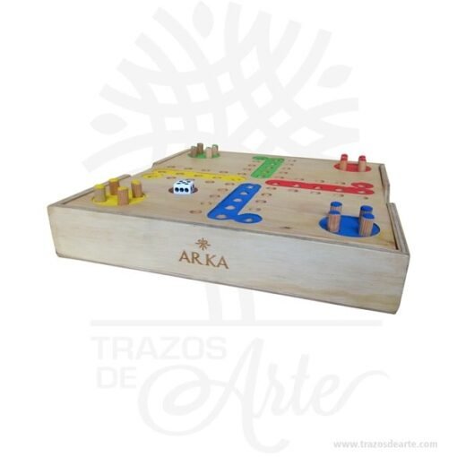 Ludo Parchís Juego de Mesa de Madera de Pino