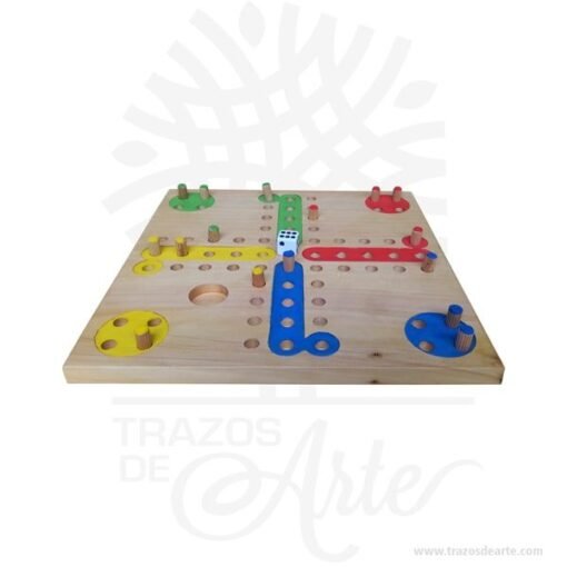 Ludo Parchís Juego de Mesa de Madera de Pino