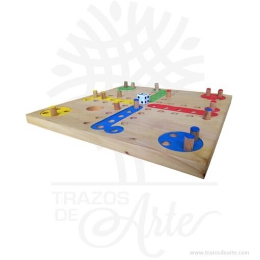 Ludo Parchís Juego de Mesa de Madera de Pino
