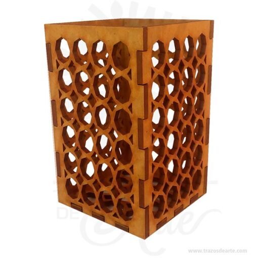 Luminaria Portavelas mini en madera MDF