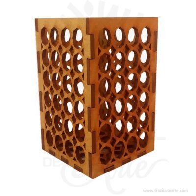 Luminaria Portavelas mini en madera MDF