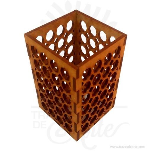 Luminaria Portavelas mini en madera MDF