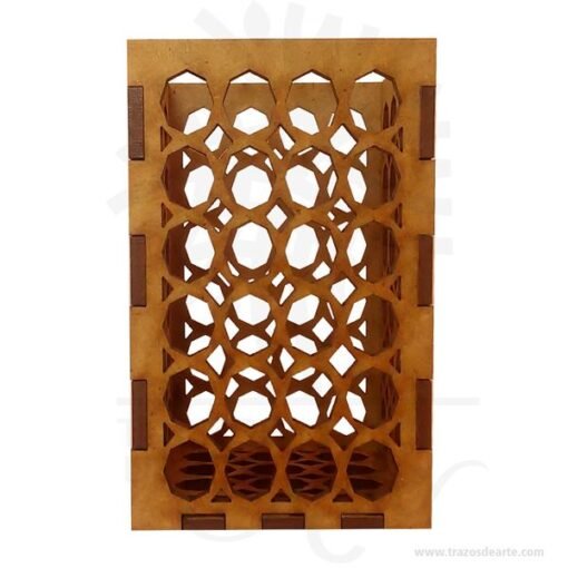 Luminaria Portavelas mini en madera MDF