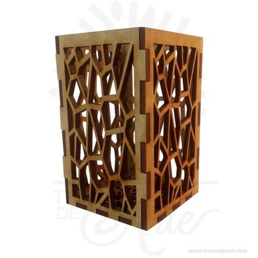 Luminaria Portavelas mini en madera MDF