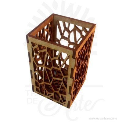 Luminaria Portavelas mini en madera MDF