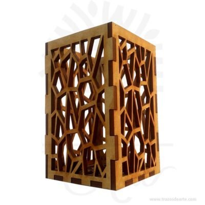Luminaria Portavelas mini en madera MDF de 3 mm