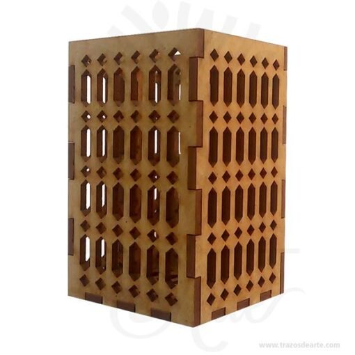 Luminaria Portavelas mini en madera MDF