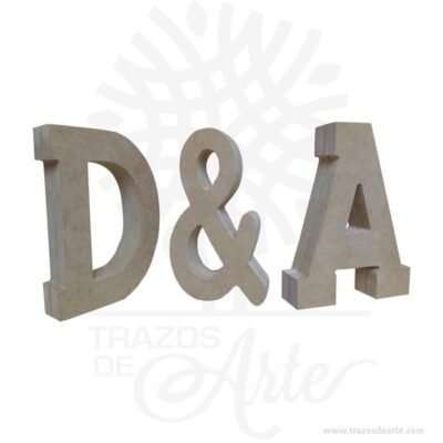Letras 3D en MDF de 30 mm de espesor