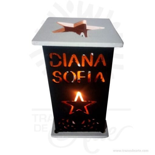 Luminaria calada personalizada para eventos