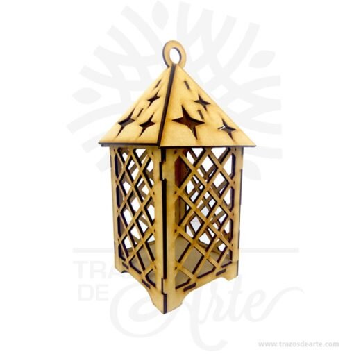 Luminaria portavelas en madera MDF
