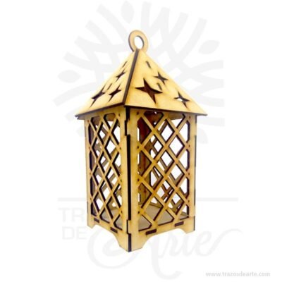 Luminaria portavelas en madera MDF