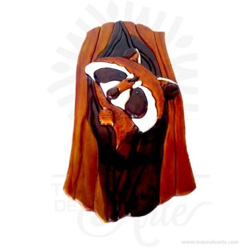 Mapache intarsia