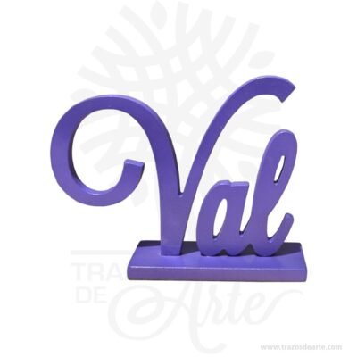 Nombre en MDF Val 12 x 17 cm