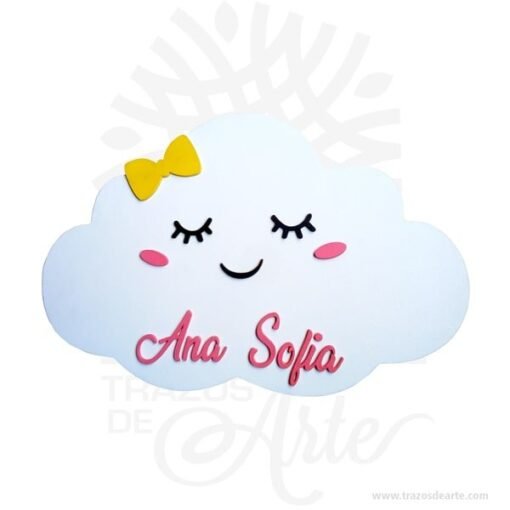 Nube para decoración con nombre