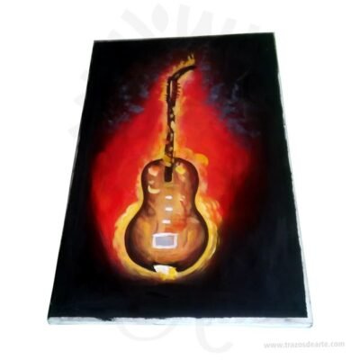 Pintura lienzo guitarra
