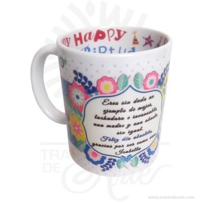 Mug personalizado HAPPY BIRTHDAY interno