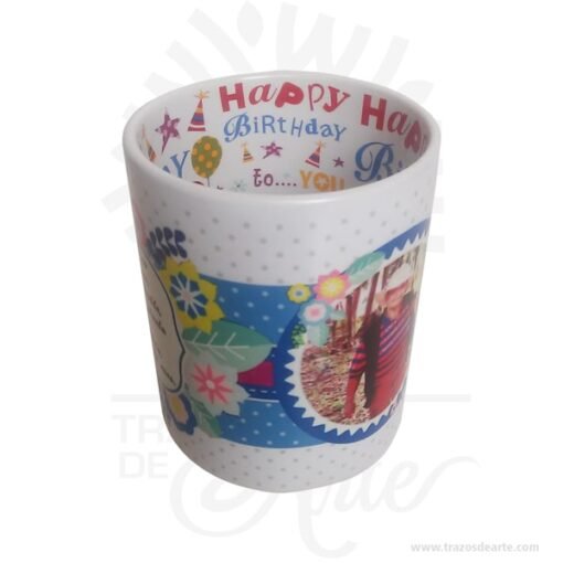 Mug personalizado HAPPY BIRTHDAY interno