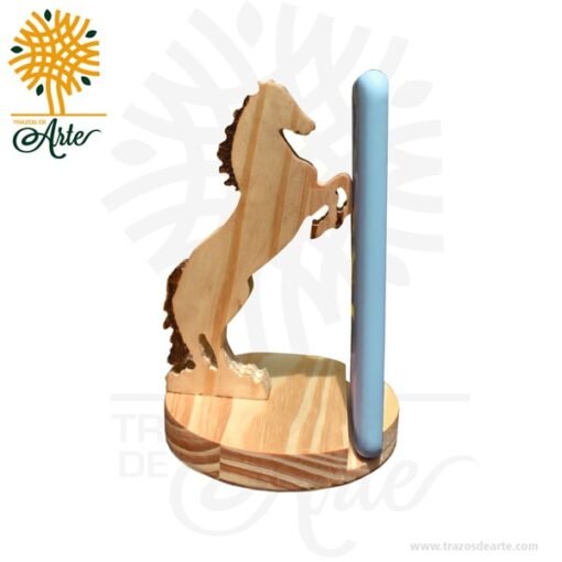 Portacelular en madera caballo