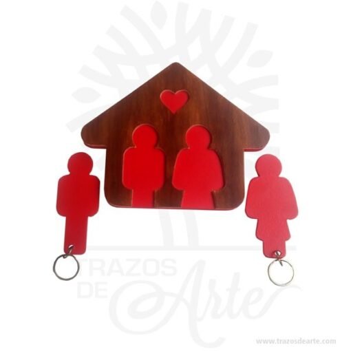 Portallaves Pareja en madera MDF