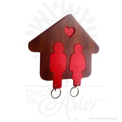 Portallaves Pareja en madera MDF