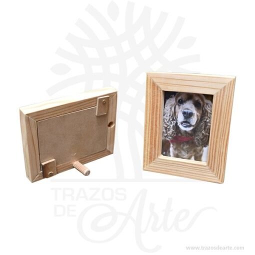Portaretrato para mesa en madera de pino