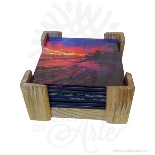 Portavasos para personalizar en madera y MDF