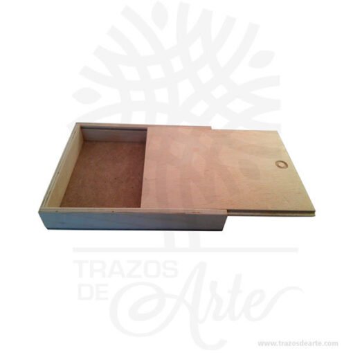 Caja estuche en madera 16 x 13 x 2,5 cm